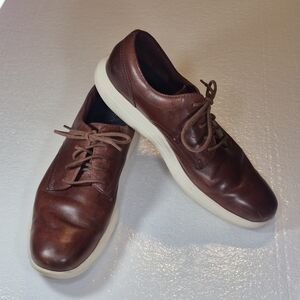 Cole Haan Brown Leather Oxfords with Cream Soles